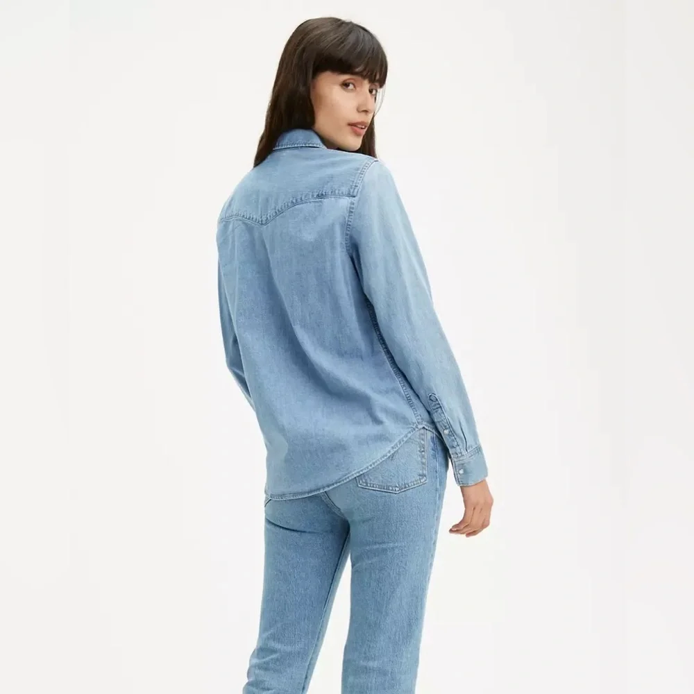 Levi’s essential western denim tailored fit shirt size M - Picture 3 of 12